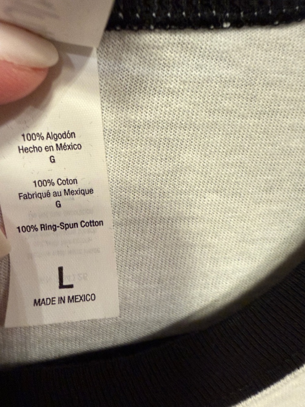 Tultex White Ringer Tee with Black Trim and Multicolor 'Vintage 1971' Graphic - Picture 5 of 5